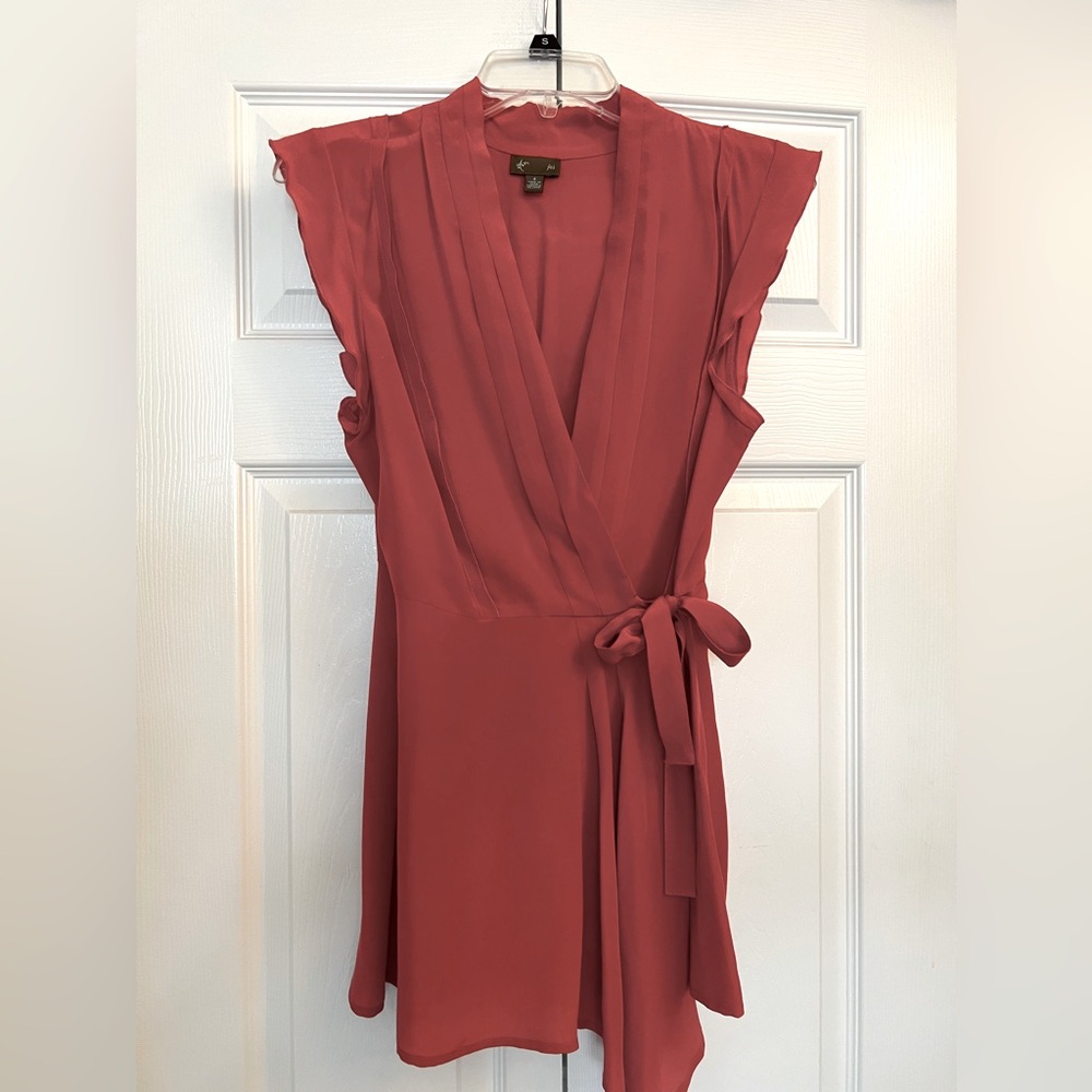 Anthropologie Silk Wrap Ruffled Blouse